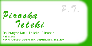 piroska teleki business card